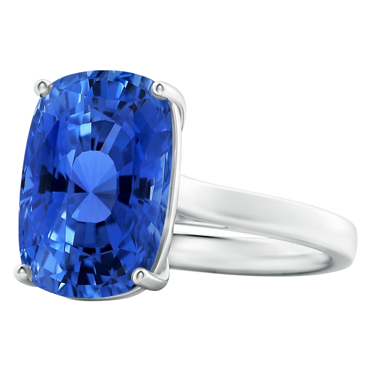 Anello solitario con zaffiro di Angara Nature certificato GIA da 7,06 carati in oro 14K