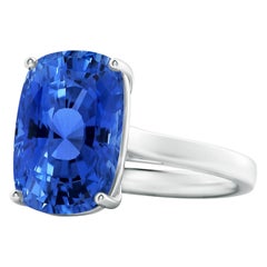 Anello solitario con zaffiro di Angara Nature certificato GIA da 7,06 carati in oro 14K