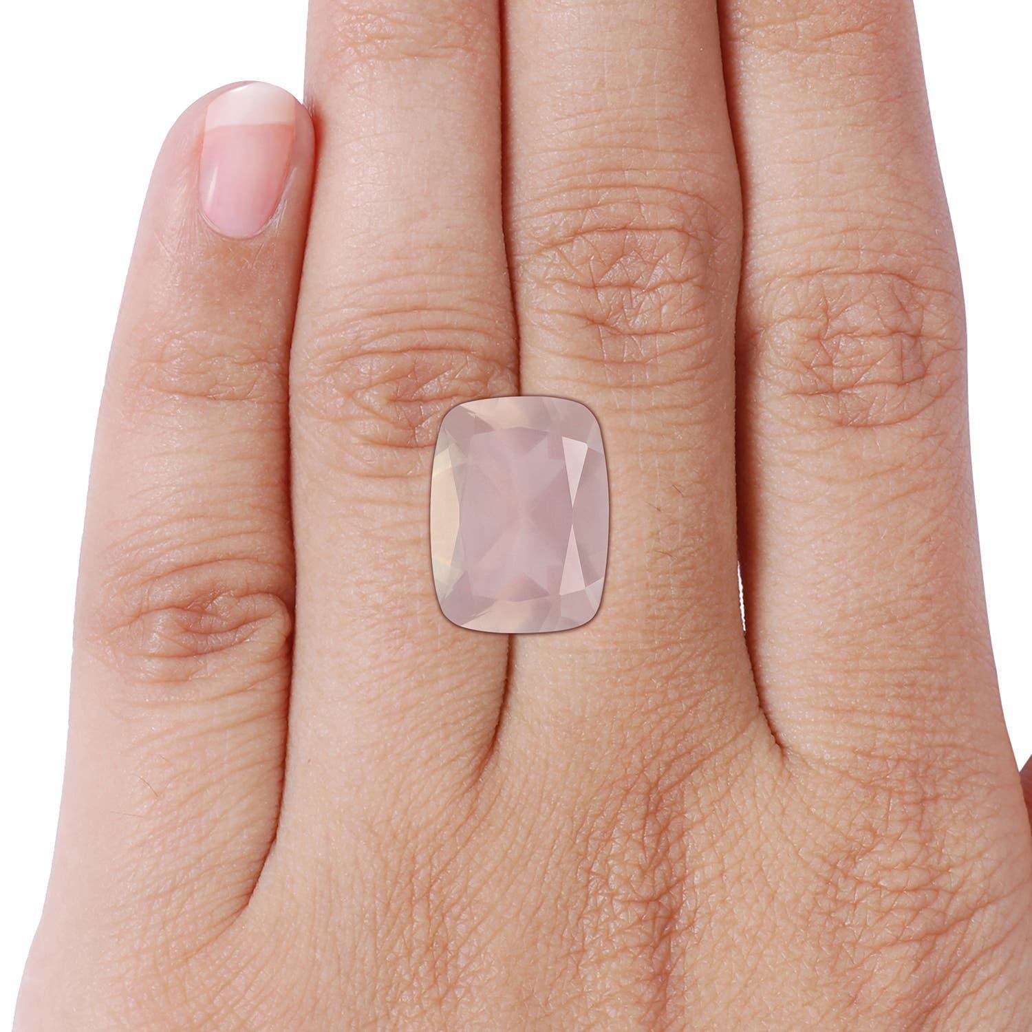 Ciondolo di quarzo rosa da 8,92 carati con certificato GIA di Angara Nature in oro 14K in vendita 2
