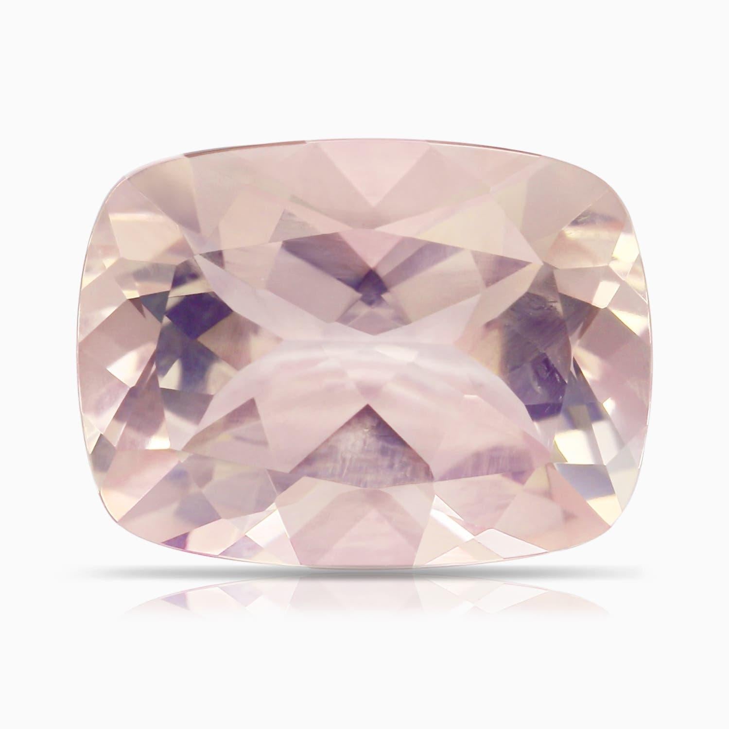 Angara Bague en or massif 14K en quartz rose certifié GIA 8,92 ct coussin naturel en vente 1