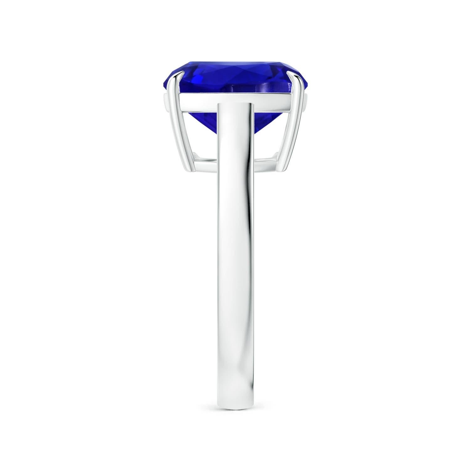 Moderno Anello solitario di tanzanite Angara Nature certificato GIA con cuscino da 9,91 carati in oro 14K in vendita