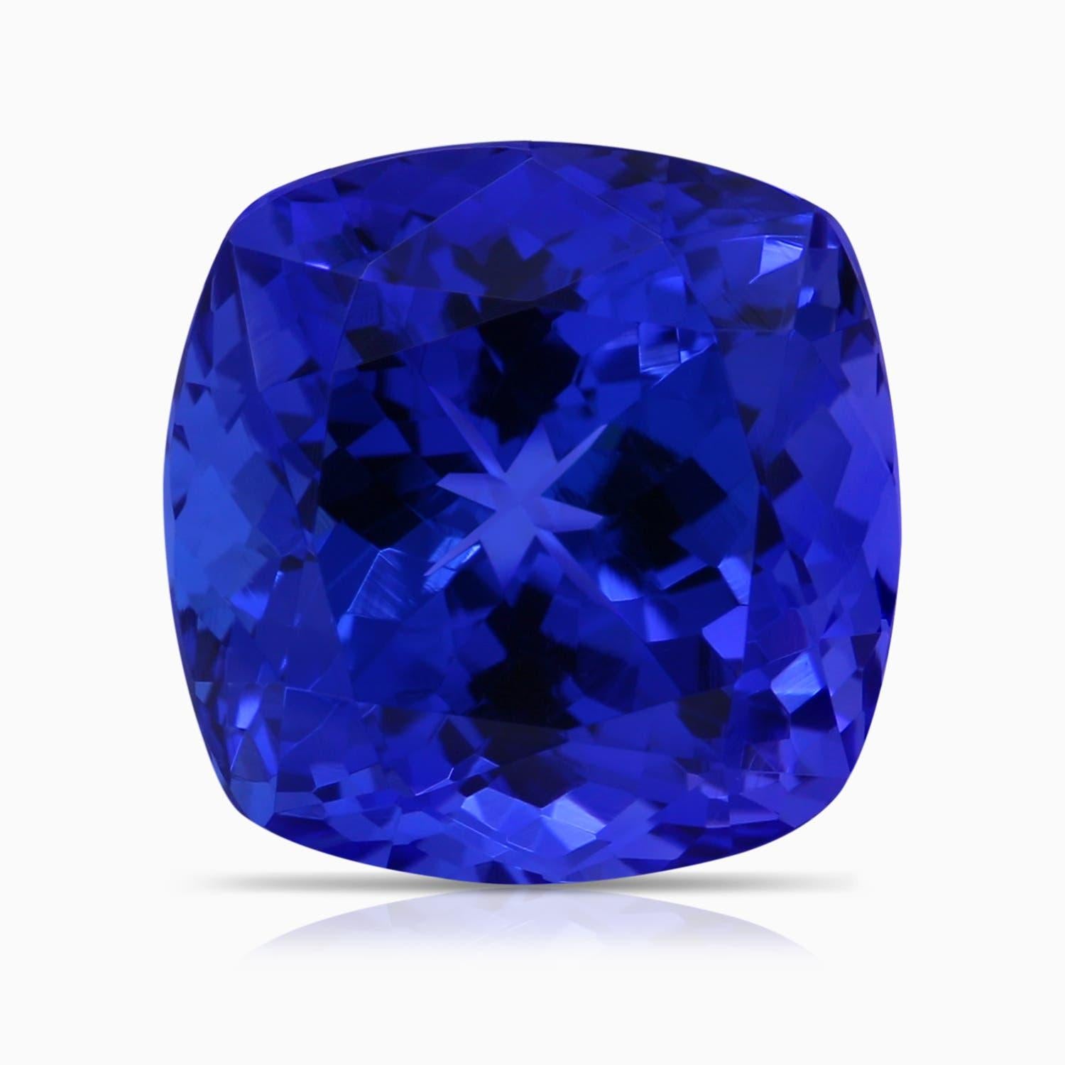 Donna Anello solitario di tanzanite Angara Nature certificato GIA con cuscino da 9,91 carati in oro 14K in vendita