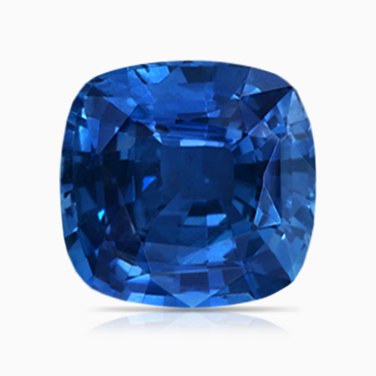 Anello solitario con zaffiro a cuscino certificato GIA di Angara in oro 14K Donna in vendita 1