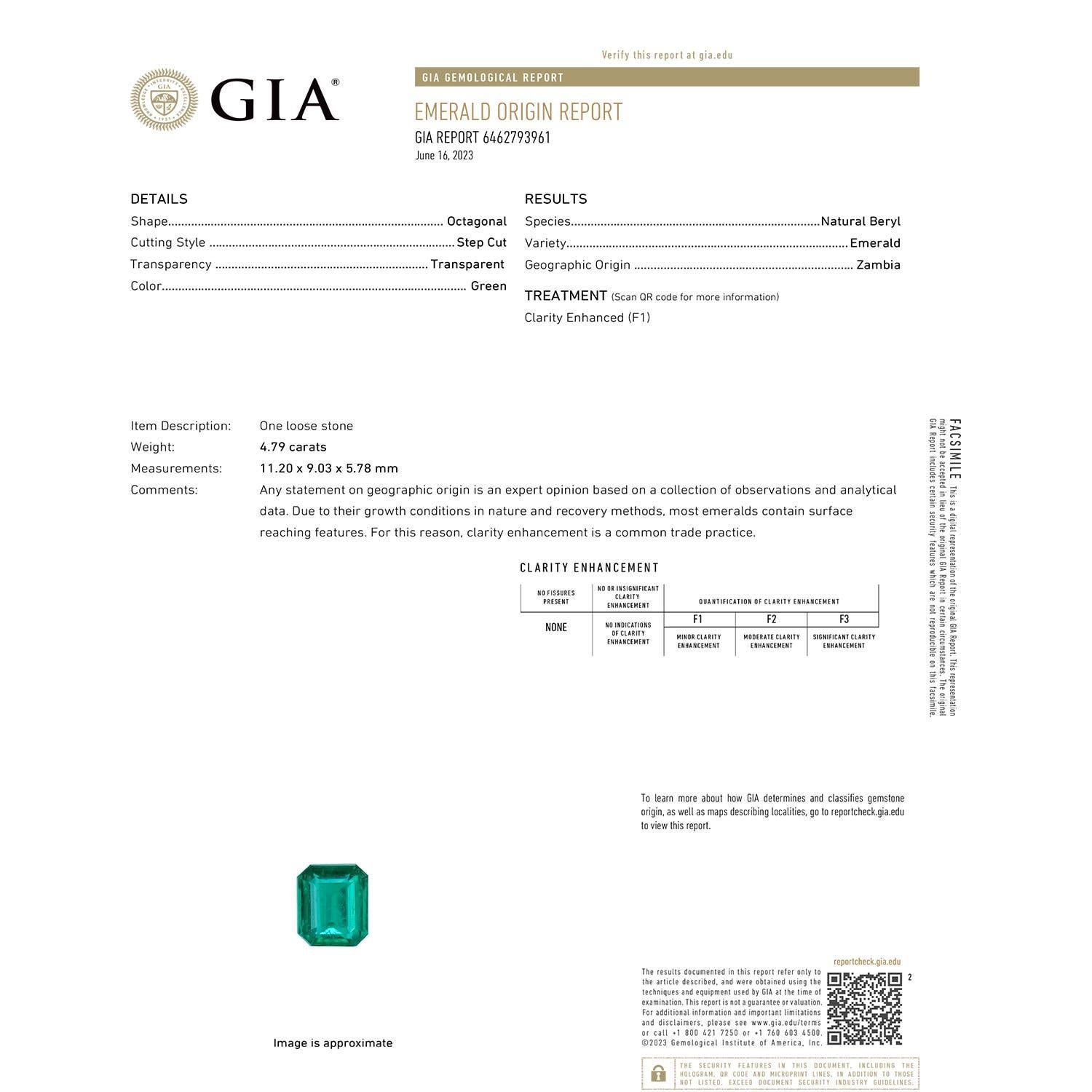 Angara Natural GIA zertifiziert Smaragd-Schliff Smaragd Ring mit Diamant in 14K Gold (Moderne) im Angebot