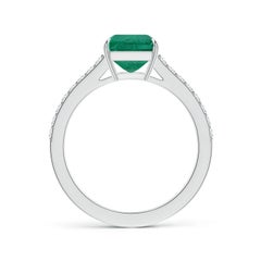 Angara Bague en or 14 carats avec émeraude naturelle certifiée GIA et diamants