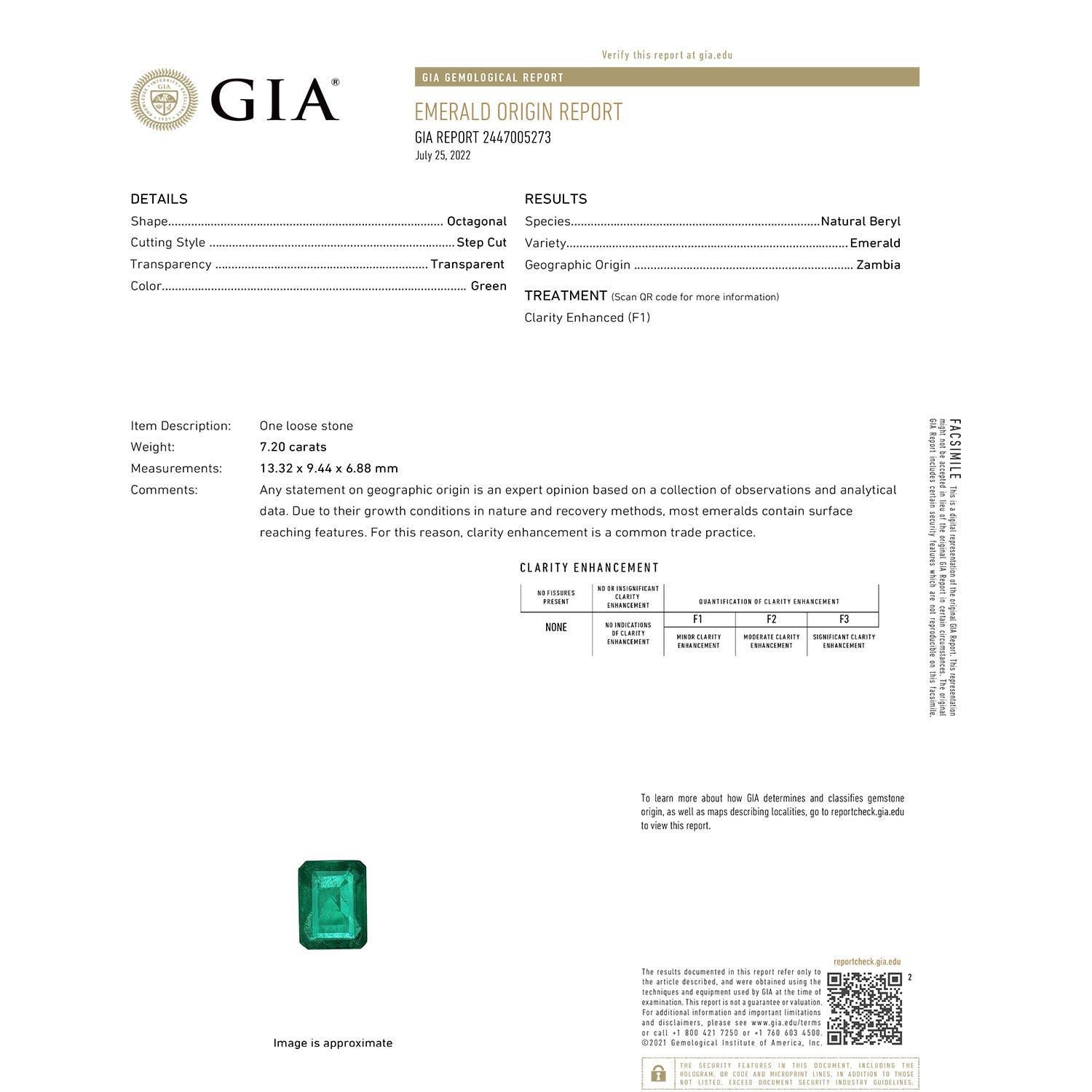Moderne Angara Bague en or 14 carats avec émeraude naturelle certifiée GIA et diamants en vente