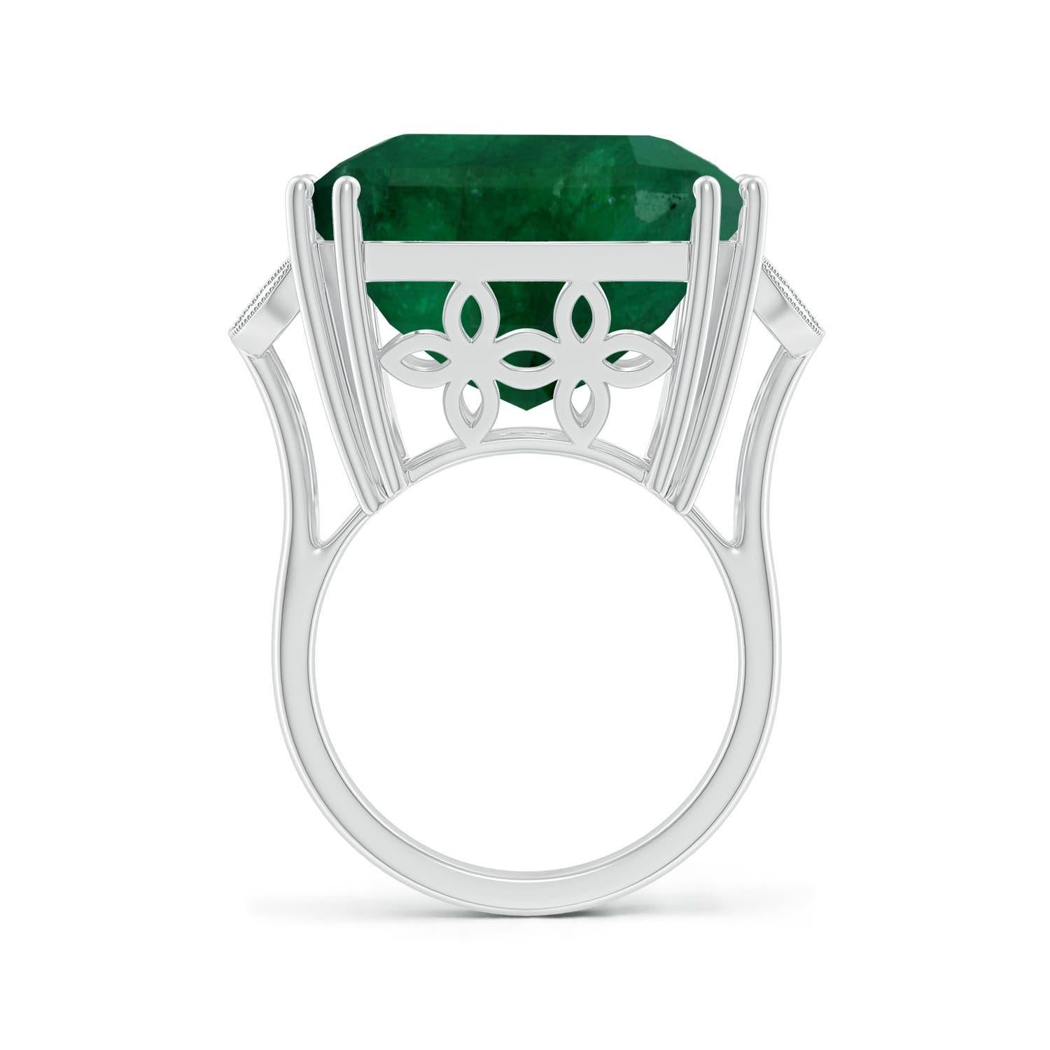 Angara Natural GIA zertifiziert Smaragd-Schliff Smaragd Solitär Ring in 14K Gold (Smaragdschliff) im Angebot