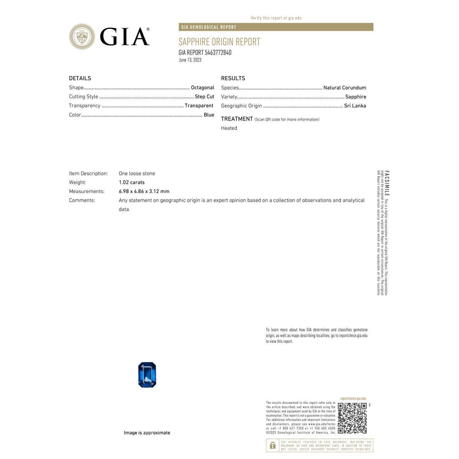 Angara Natural GIA zertifiziert Smaragd Schliff Saphir Halo-Anhänger in 14K massivem Gold (Moderne) im Angebot