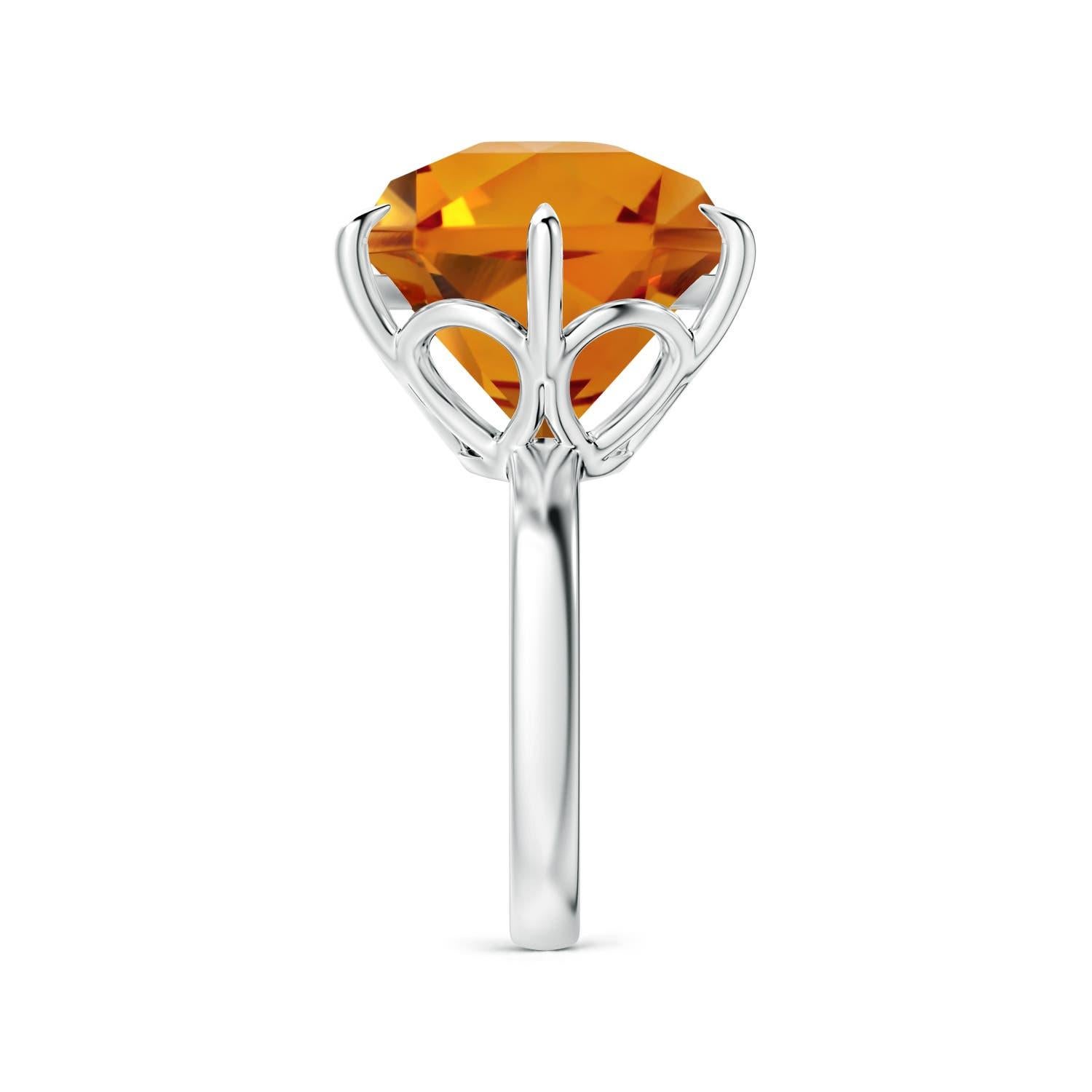 Angara Natural GIA zertifiziert hexagonal 13,05 ct Citrin Solitär Ring 14K Gold im Zustand „Neu“ im Angebot in Los Angeles, CA