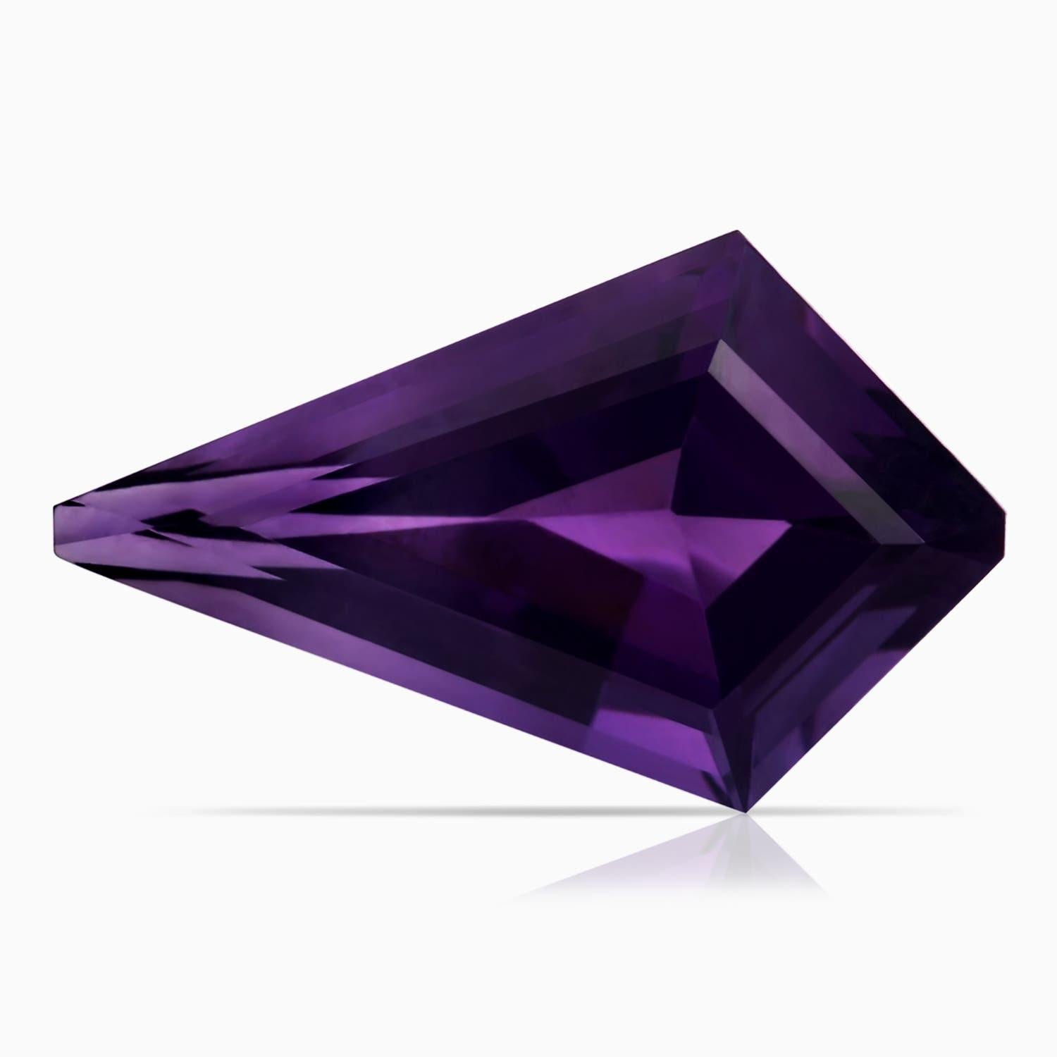 Anello con ametista a forma di aquilone da 10,07 carati in oro 14k di Angara Nature certificato GIA in vendita 3