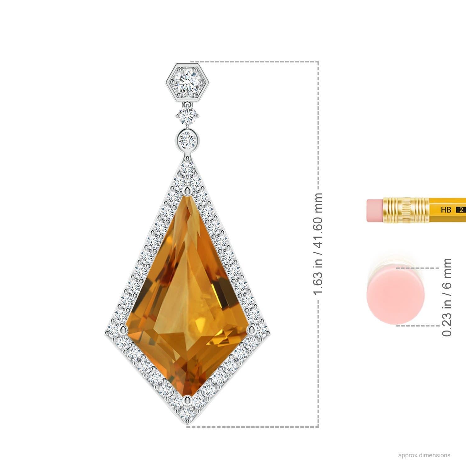 Angara Natural GIA zertifiziert Drachenform 8,78 ct Citrin Anhänger in 14K Gold im Zustand „Neu“ im Angebot in Los Angeles, CA