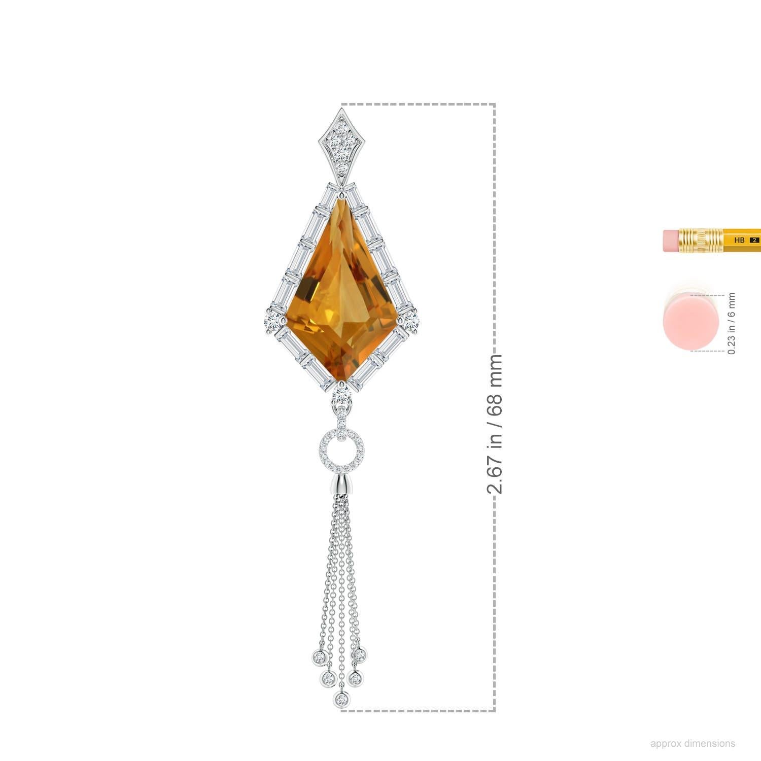 Angara Natural GIA zertifiziert Drachenform 8,78 ct Citrin Anhänger in 14K Gold im Zustand „Neu“ im Angebot in Los Angeles, CA