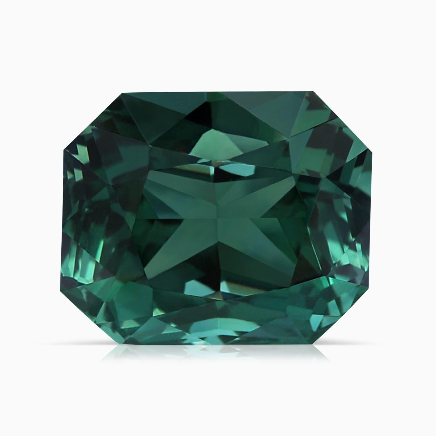 De las mujeres Angara Anillo de zafiro natural certificado por el GIA de color teal octogonal de oro macizo de 14 quilates en venta
