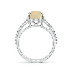 Angara Natural GIA Certified Oval 3.82 ct Opal Ring in 14K Solid Gold for Women