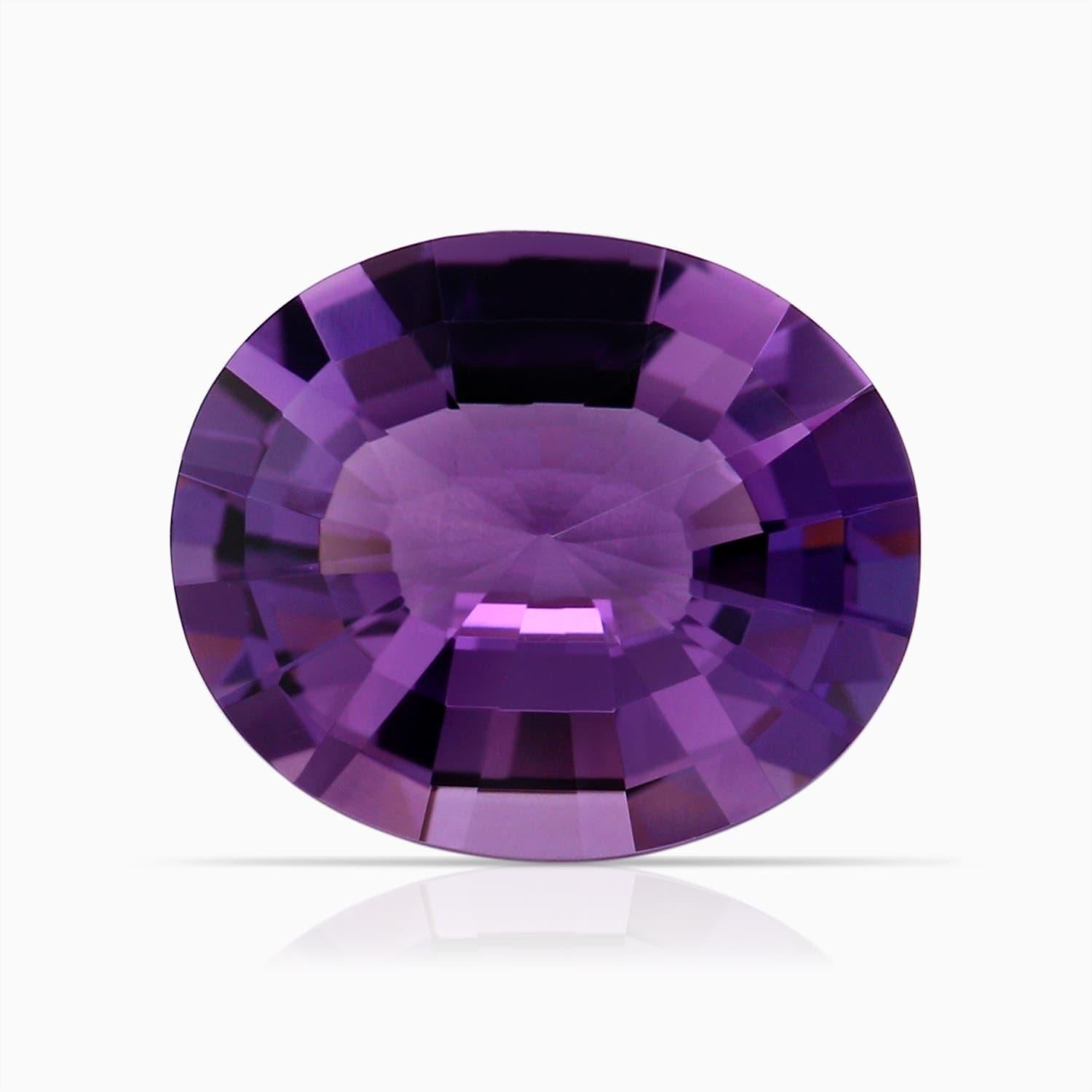 Angara Natural GIA zertifiziert Oval 3,83 ct Amethyst Anhänger in 14K Gold für Frauen im Angebot 1