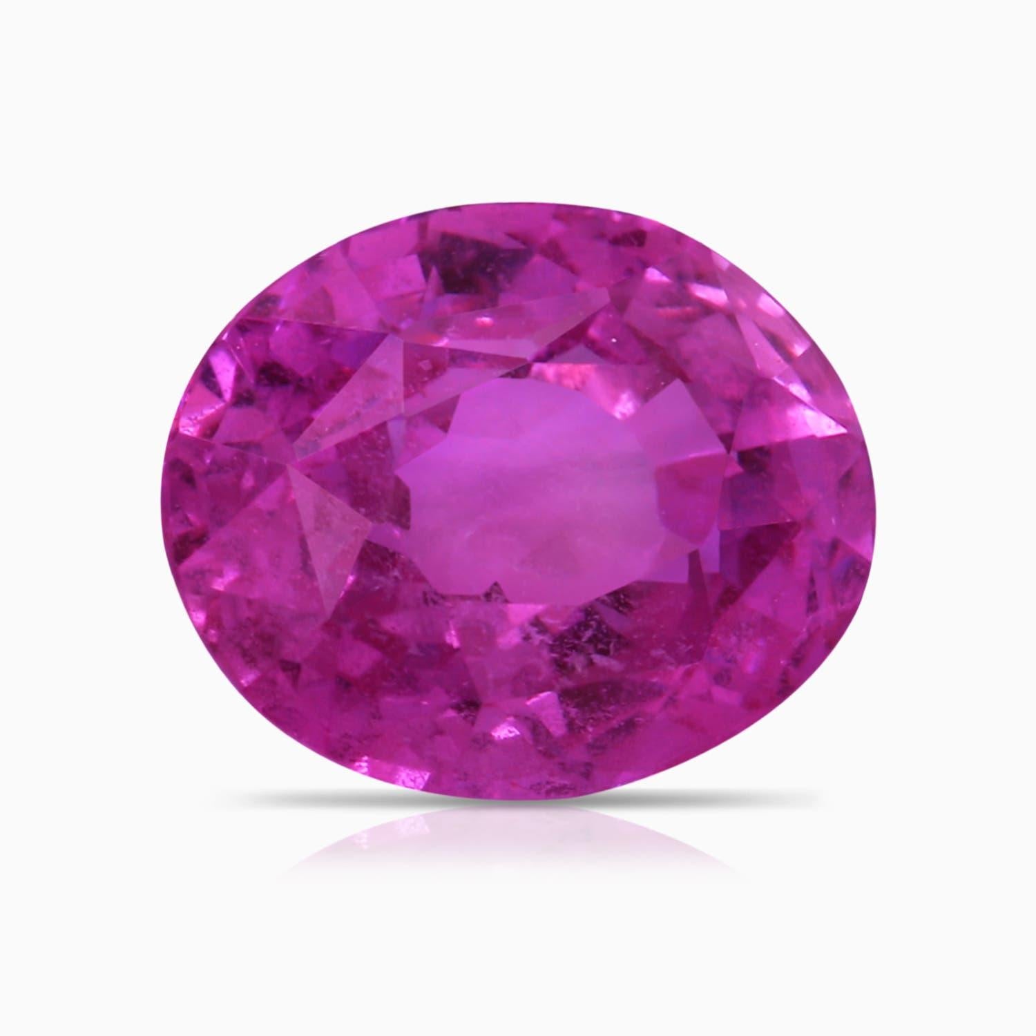 Pendentif en or massif 14K avec saphir rose ovale de 4,88ct certifié par la GIA et de couleur naturelle Angara en vente 1