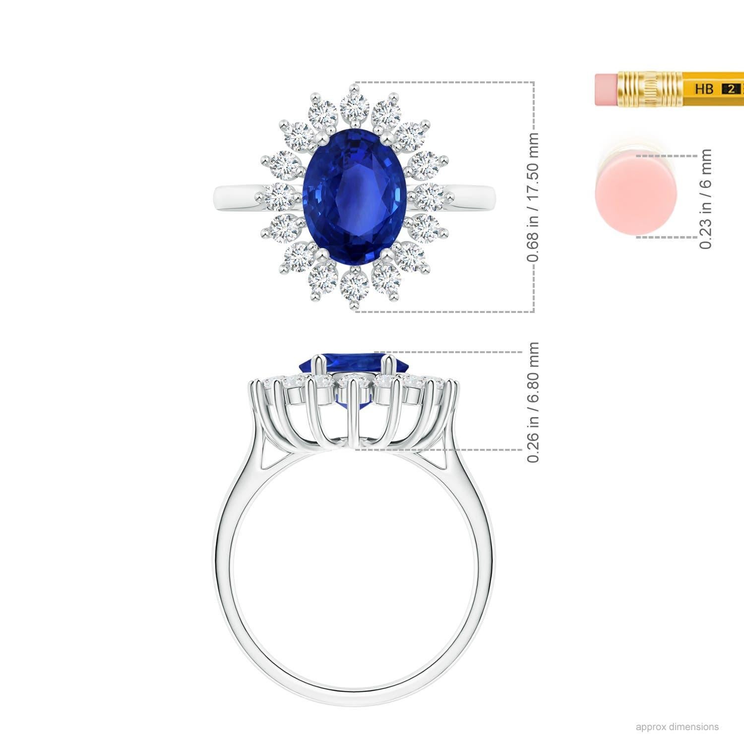 Taglio ovale Anello con zaffiro ovale di Angara, certificato GIA, con diamante a raggiera in oro 14K in vendita