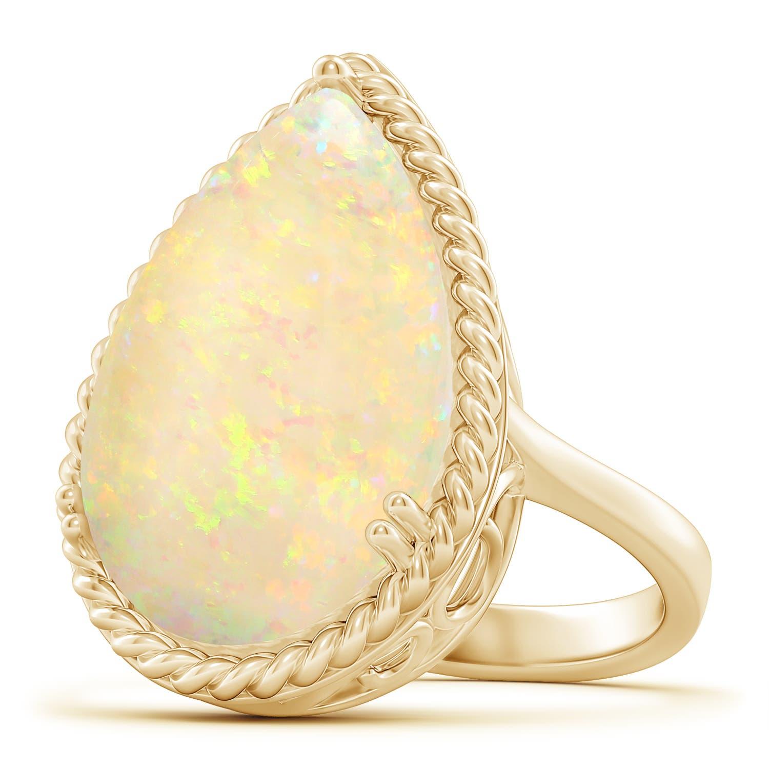 Angara natürlichen GIA zertifiziert Birne 7,81 ct Opal Cocktail-Ring in 14K massivem Gold im Angebot 5