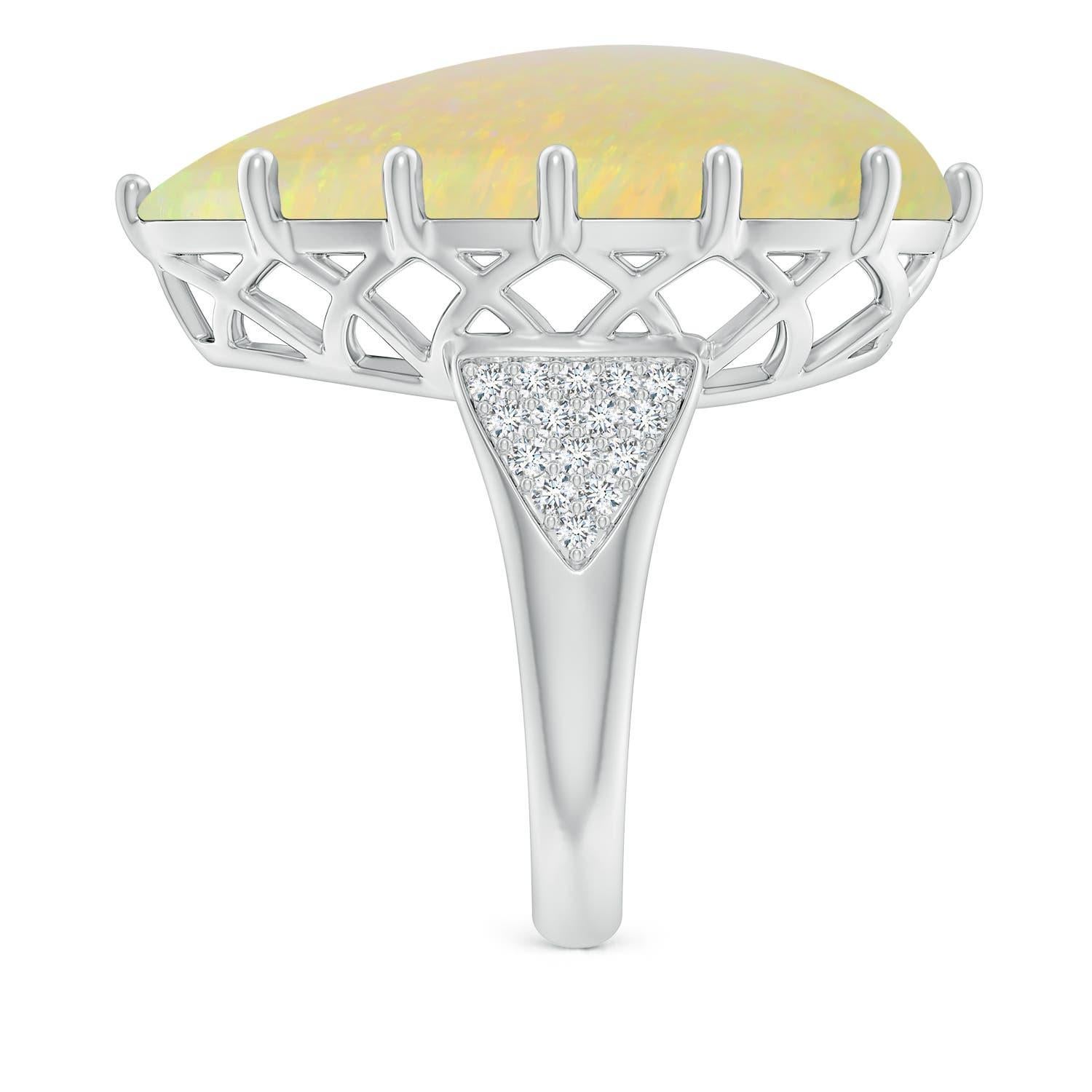 Angara Natural GIA zertifiziert birnenförmigen 16,84 ct Opal Ring in 14K massivem Gold im Zustand „Neu“ im Angebot in Los Angeles, CA