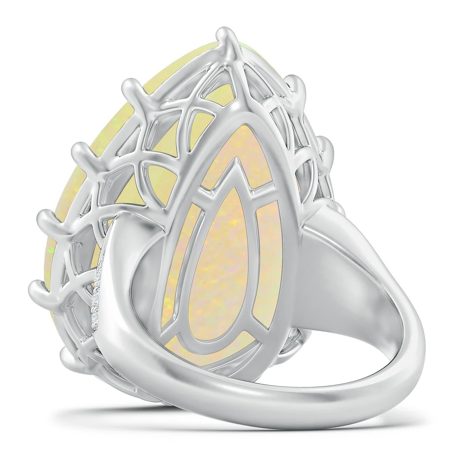 Angara Natural GIA zertifiziert birnenförmigen 16,84 ct Opal Ring in 14K massivem Gold Damen im Angebot