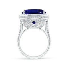 Angara Natural GIA Certified Pear-Shaped 18.25 ct Tanzanite Ring in 14K Gold