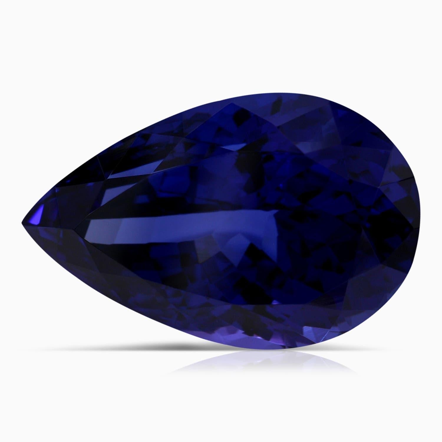 Angara Bague en or 14K avec Tanzanite en forme de poire certifiée GIA 18.25 ct en vente 1