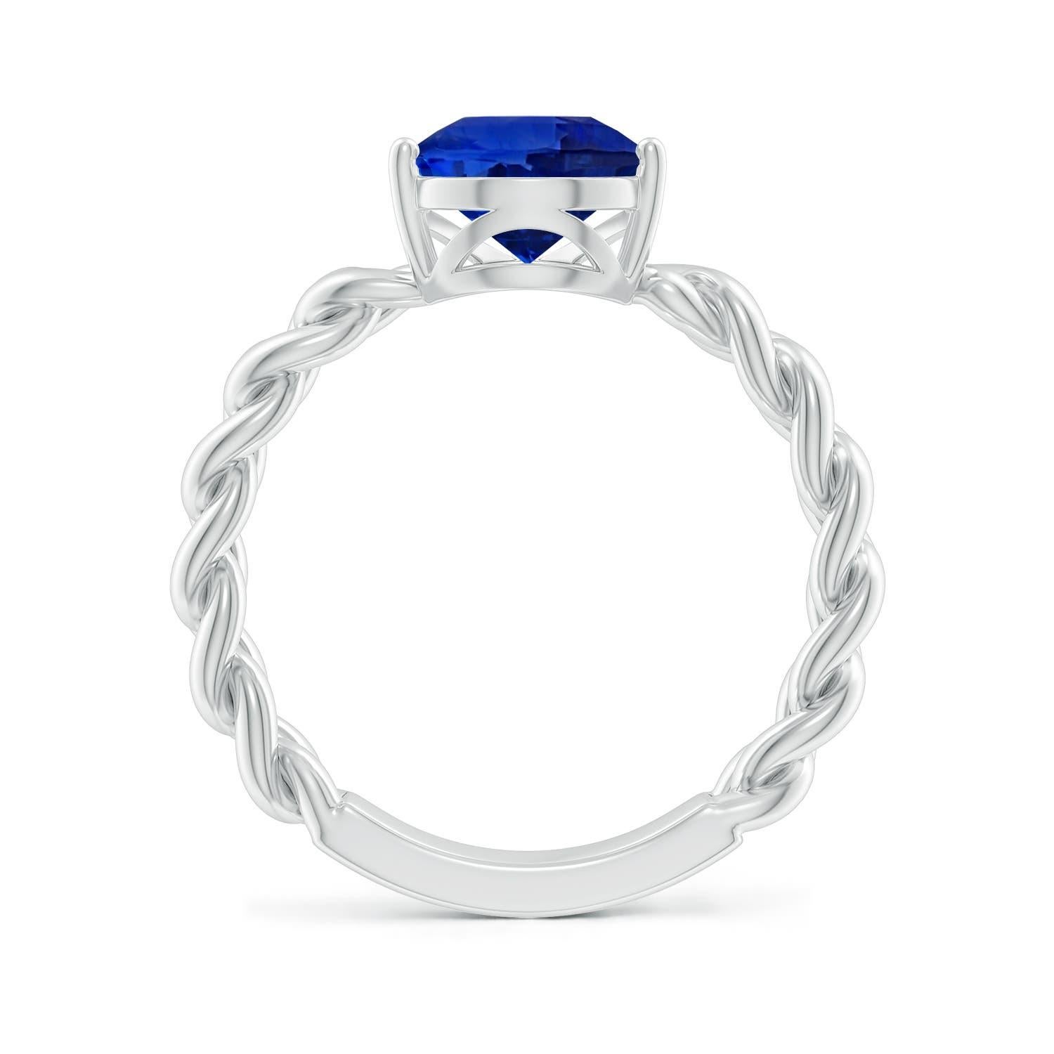 Taglio a goccia Anello con zaffiro blu Angara Nature certificato GIA a forma di pera da 4,16 carati in oro 14K in vendita