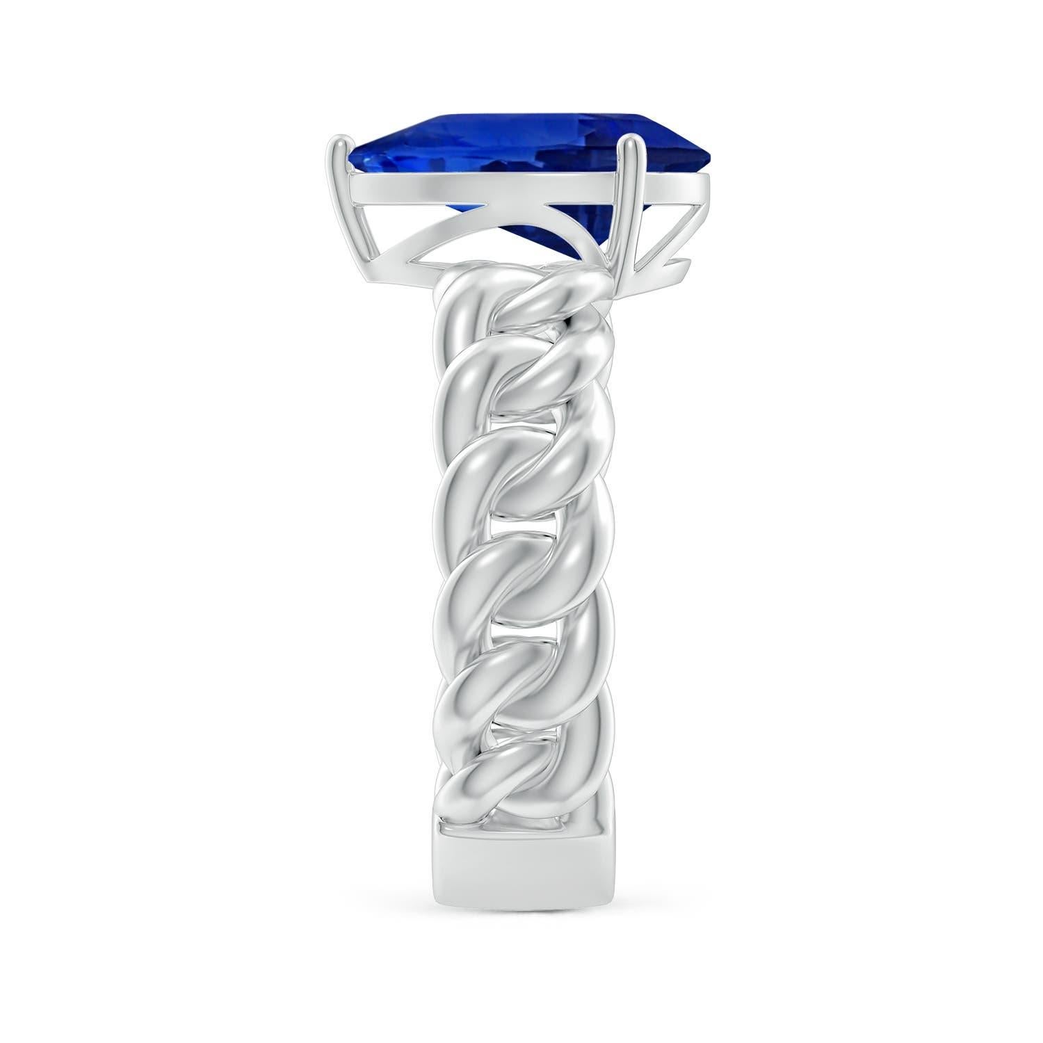 Anello con zaffiro blu Angara Nature certificato GIA a forma di pera da 4,16 carati in oro 14K In condizioni Nuovo in vendita a Los Angeles, CA