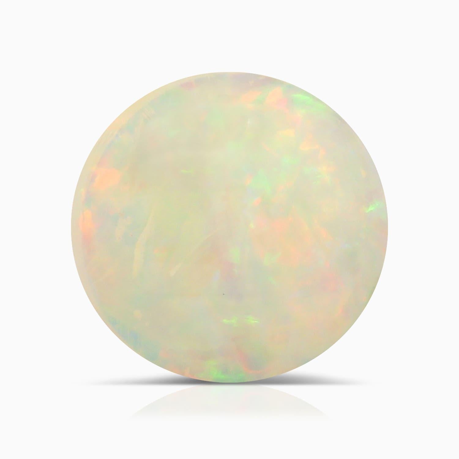 Anello solitario con opale rotondo da 1,62 carati certificato GIA di Angara in oro massiccio 14 carati in vendita 1