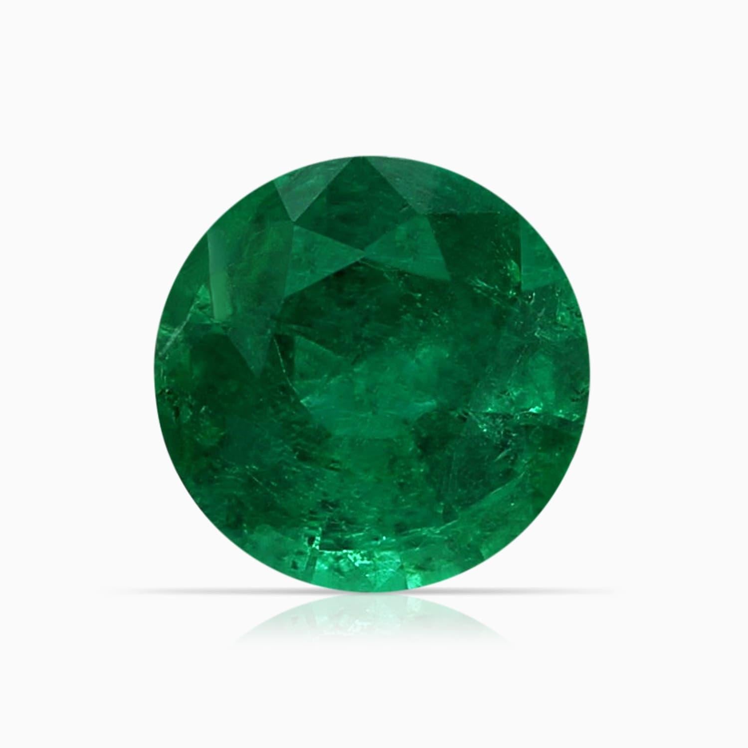 Angara Natural GIA zertifiziert Runde 1,81 ct Smaragd Solitär Ring in 14K Gold im Angebot 1