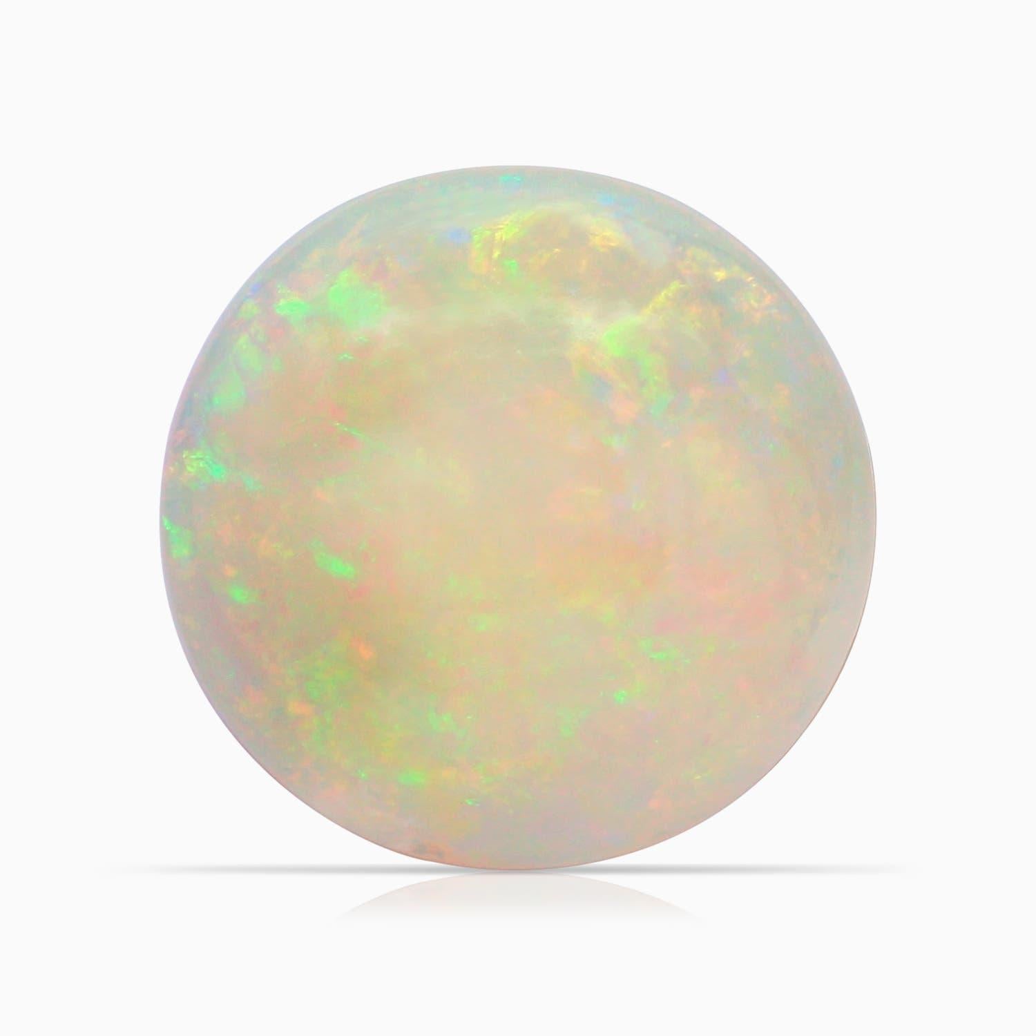 Angara Natural GIA zertifiziert Runde 2,39 ct Opal Solitär Ring in 14K Solid Gold im Angebot 1