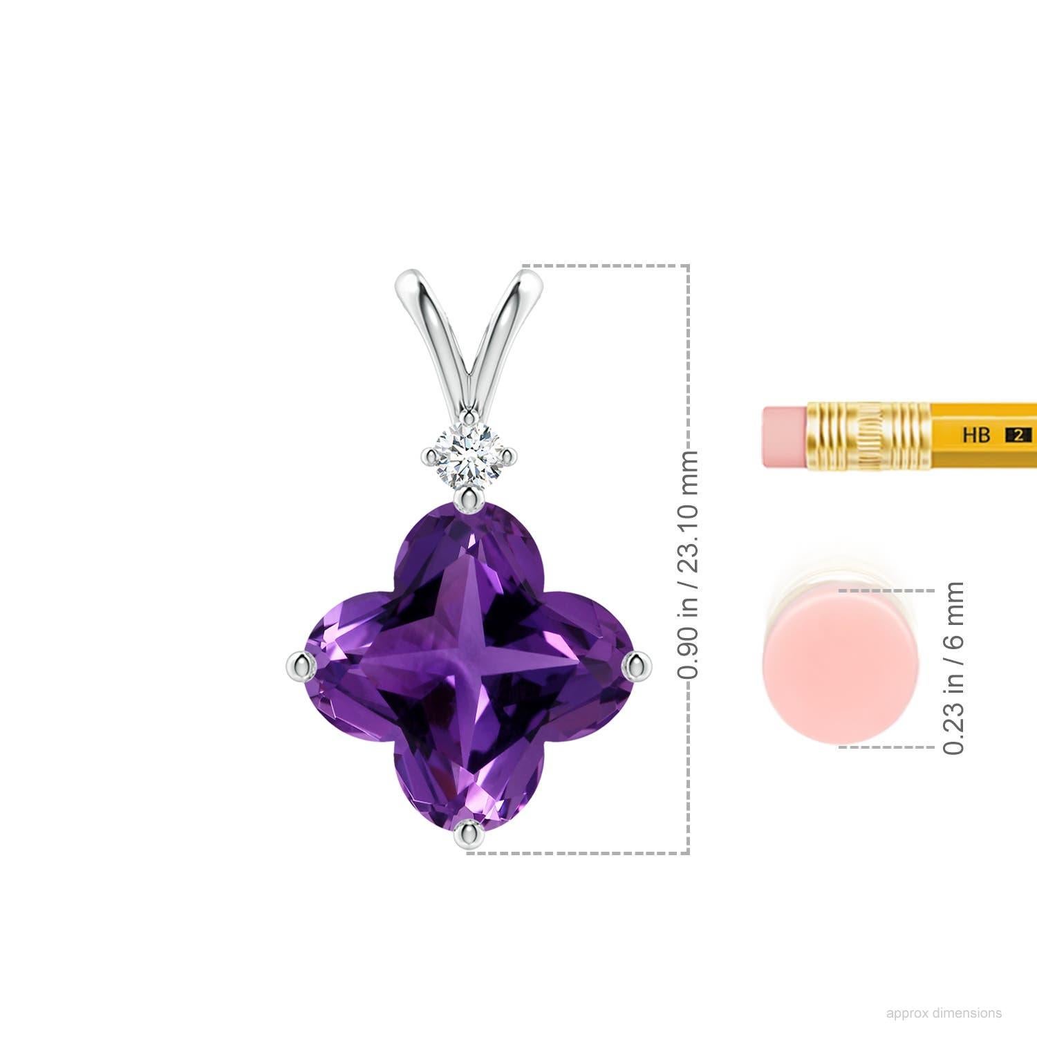 Angara Natural GIA zertifiziert Solitär 4,6ct Amethyst Anhänger in 14K massivem Gold im Zustand „Neu“ im Angebot in Los Angeles, CA