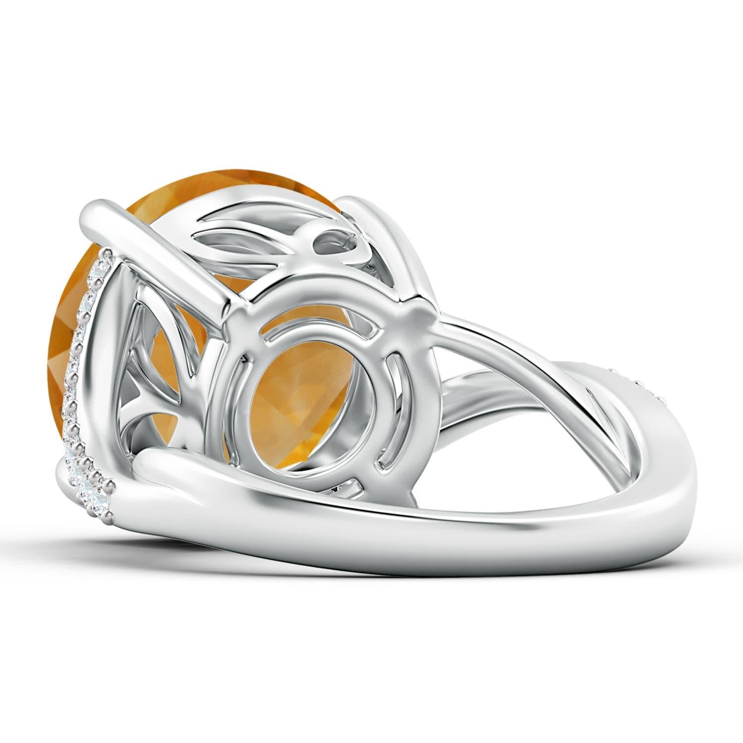 Bague en or 14 carats pour femme : Citrine solitaire de 9,03 carats certifiée par la GIA et naturelle Pour femmes en vente