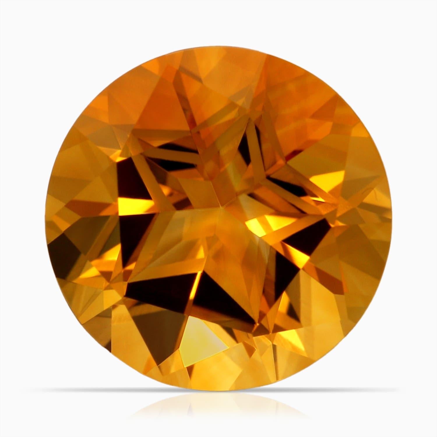 Bague en or 14 carats pour femme : Citrine solitaire de 9,03 carats certifiée par la GIA et naturelle en vente 3