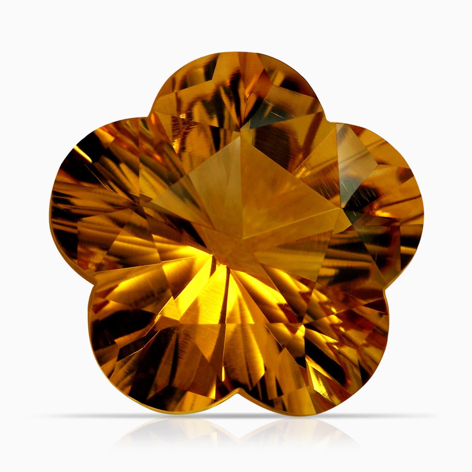 Angara Nature Solitaire certifié GIA Fleur 9,3 ct Citrine pendentif en or 14k en vente 1