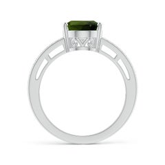 Anello con tormalina ovale solitario da 2,12 carati in oro 14 carati certificato GIA di Angara Nature