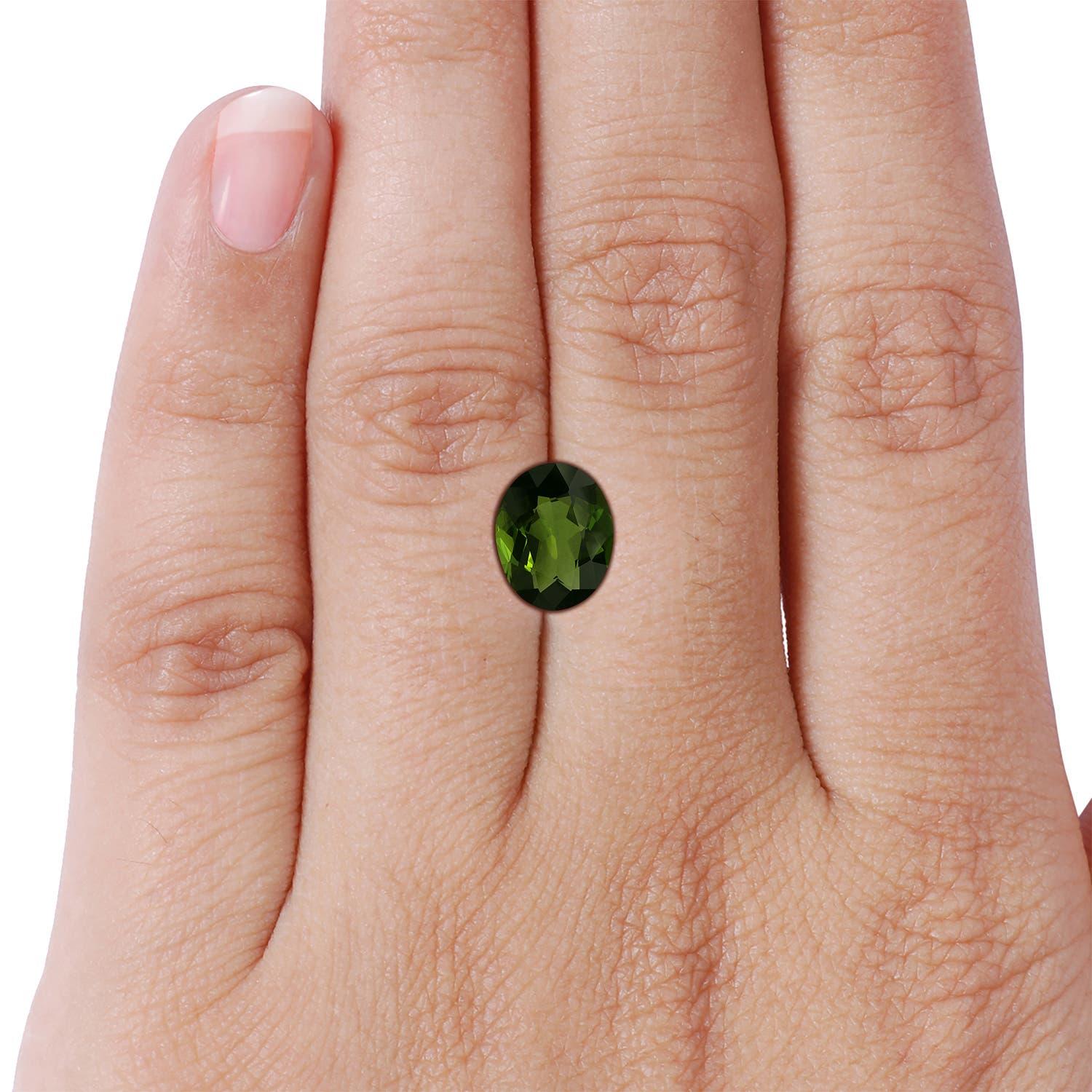 Angara Natural GIA zertifiziert Solitär Oval 2,12 ct Turmalin Ring in 14K Gold im Angebot 2