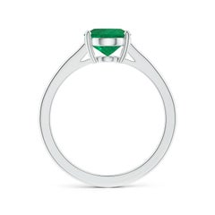 Angara Natural GIA Certified Solitaire Oval 2.17 ct Emerald Ring in 14K Gold