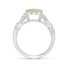 Anello con solitario ovale da 4,65 ct in oro massiccio di Angara Nature certificato GIA