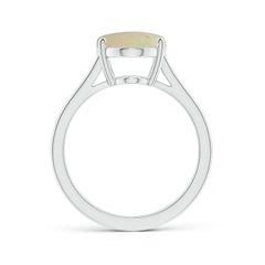 Anello con solitario ovale da 4,65 ct in oro massiccio di Angara Nature certificato GIA