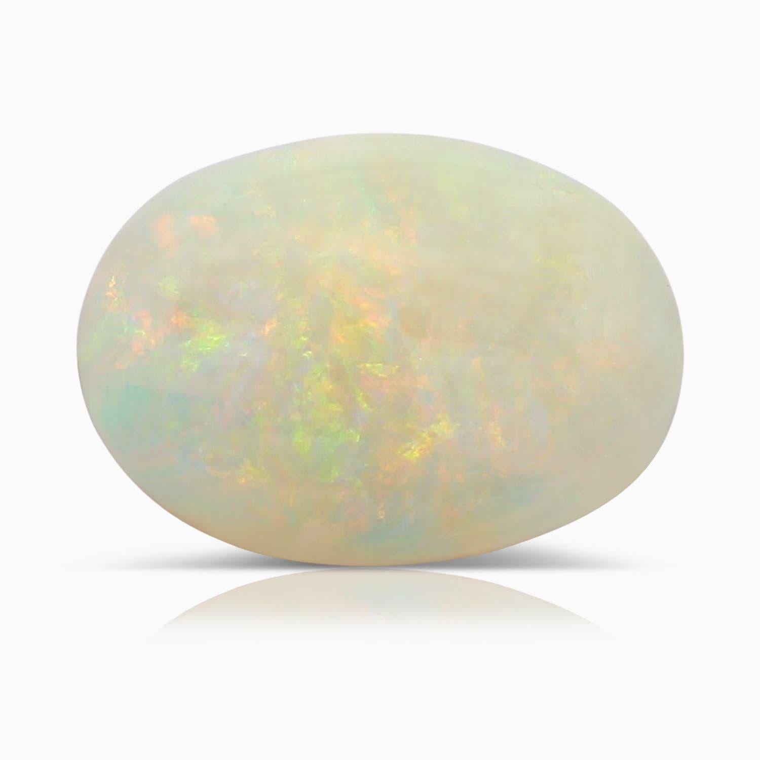 Angara natürlichen GIA zertifiziert Solitär Oval 4,65 ct Opal Ring in 14K massivem Gold im Angebot 1
