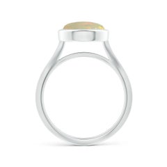 Angara Nature Solitaire certifié GIA 2.08 ct Opale ronde en or massif 14K