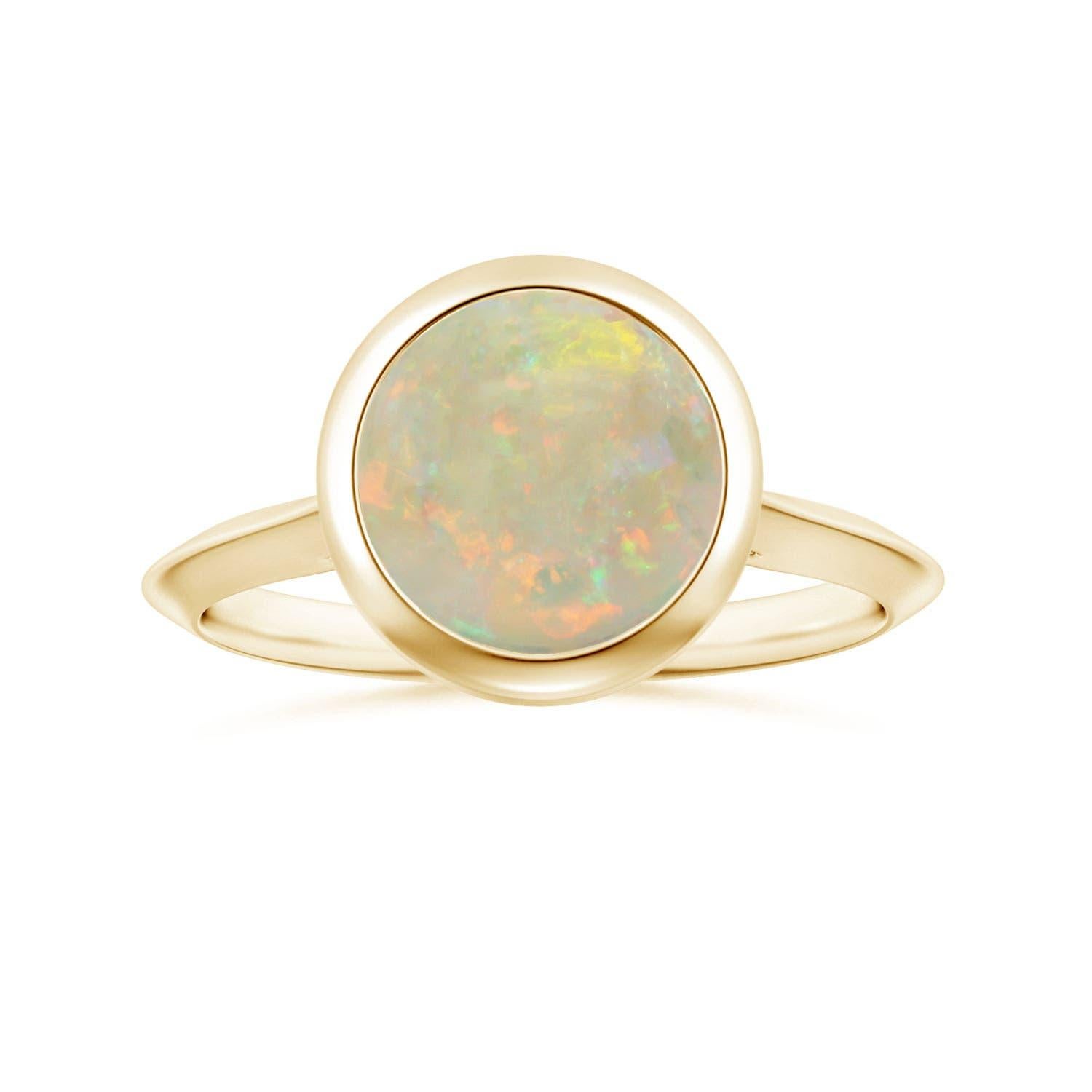 Angara natürlichen GIA zertifiziert Solitär Runde 2,08 ct Opal Ring in 14K massivem Gold im Angebot 3