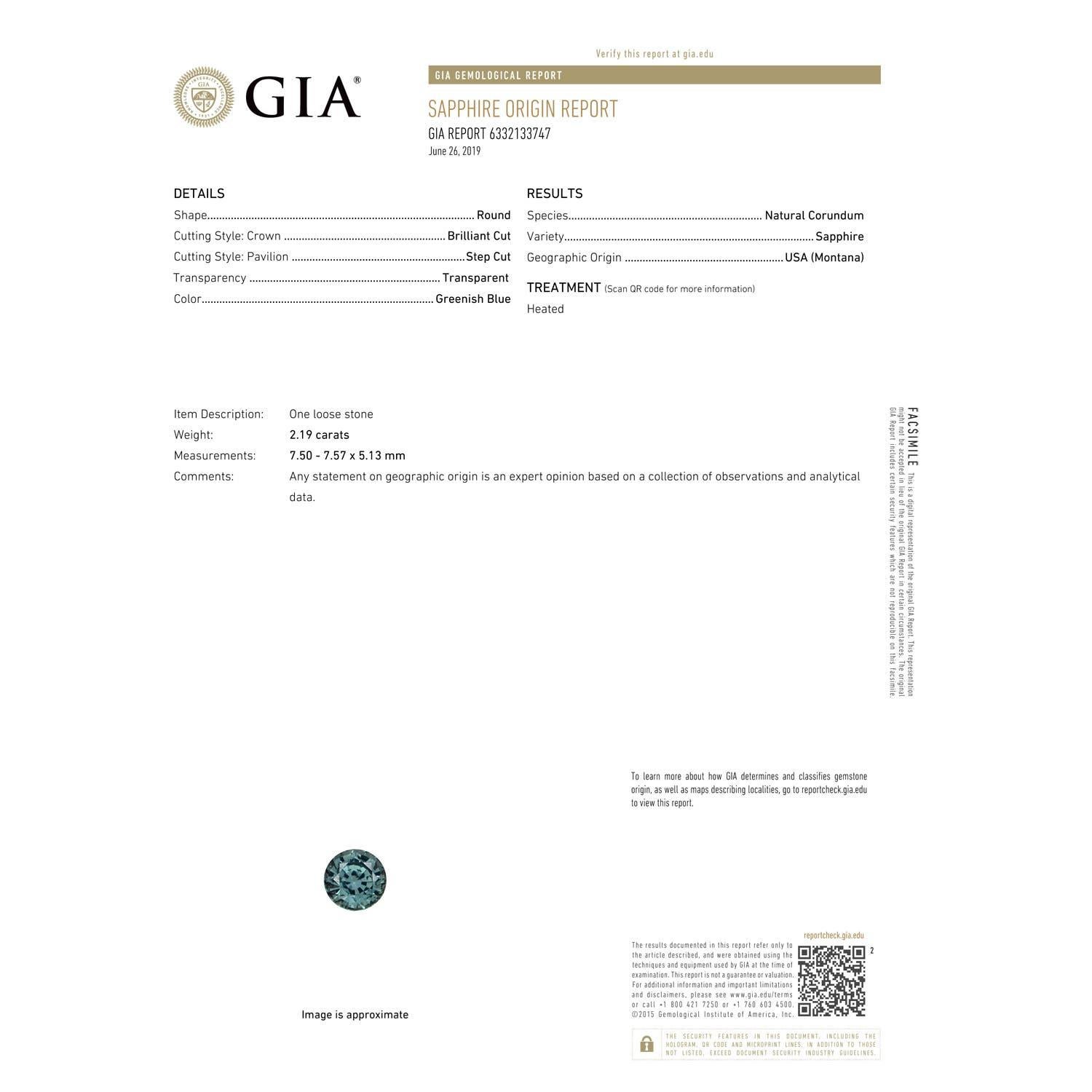 Moderno Anello con fiore di zaffiro Montana Angara Nature certificato GIA in oro massiccio 14 carati in vendita