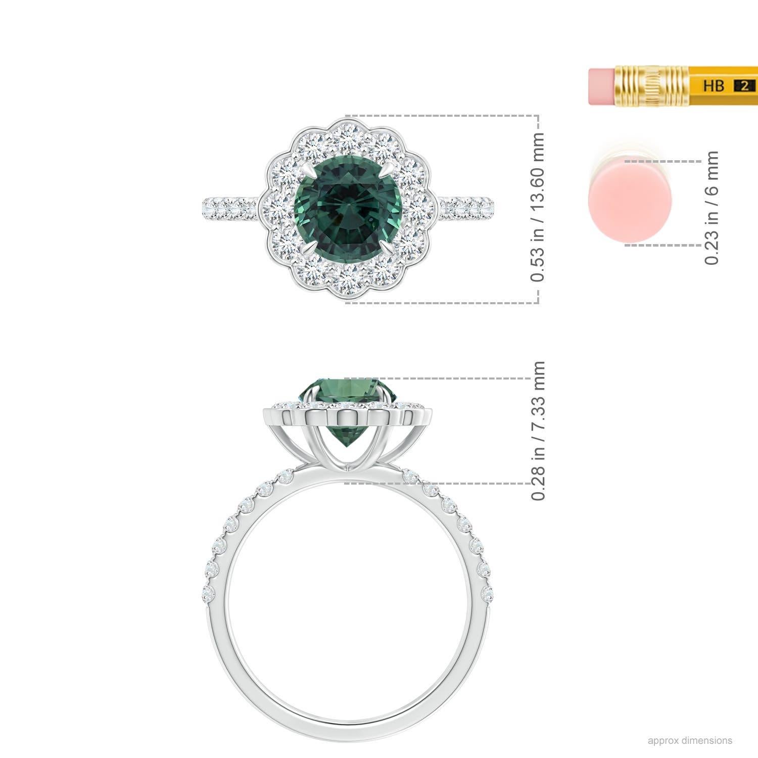 Anello con fiore di zaffiro Montana Angara Nature certificato GIA in oro massiccio 14 carati In condizioni Nuovo in vendita a Los Angeles, CA
