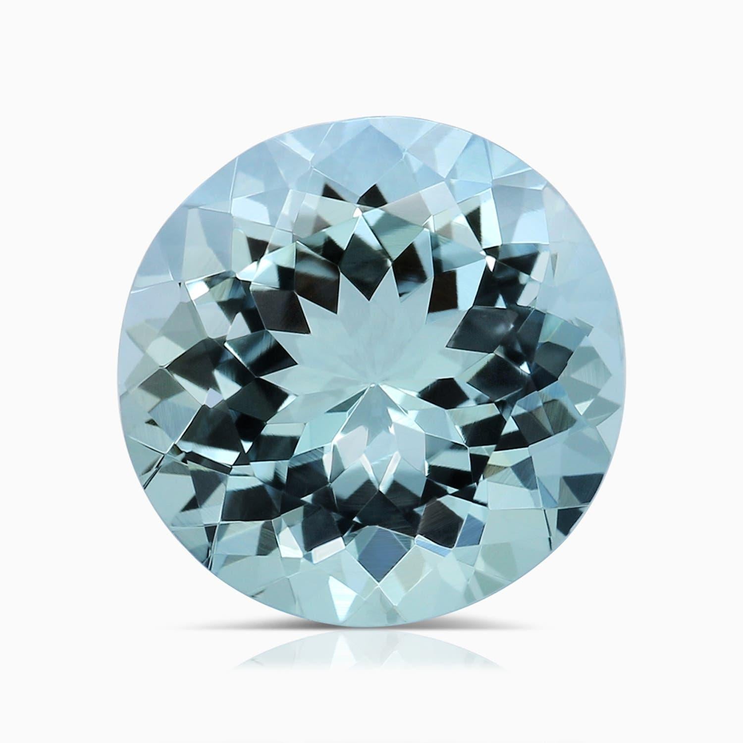 Angara natürlichen GIA zertifiziert drei Stein 3,81 ct Aquamarin Ring in 14K Gold im Angebot 1