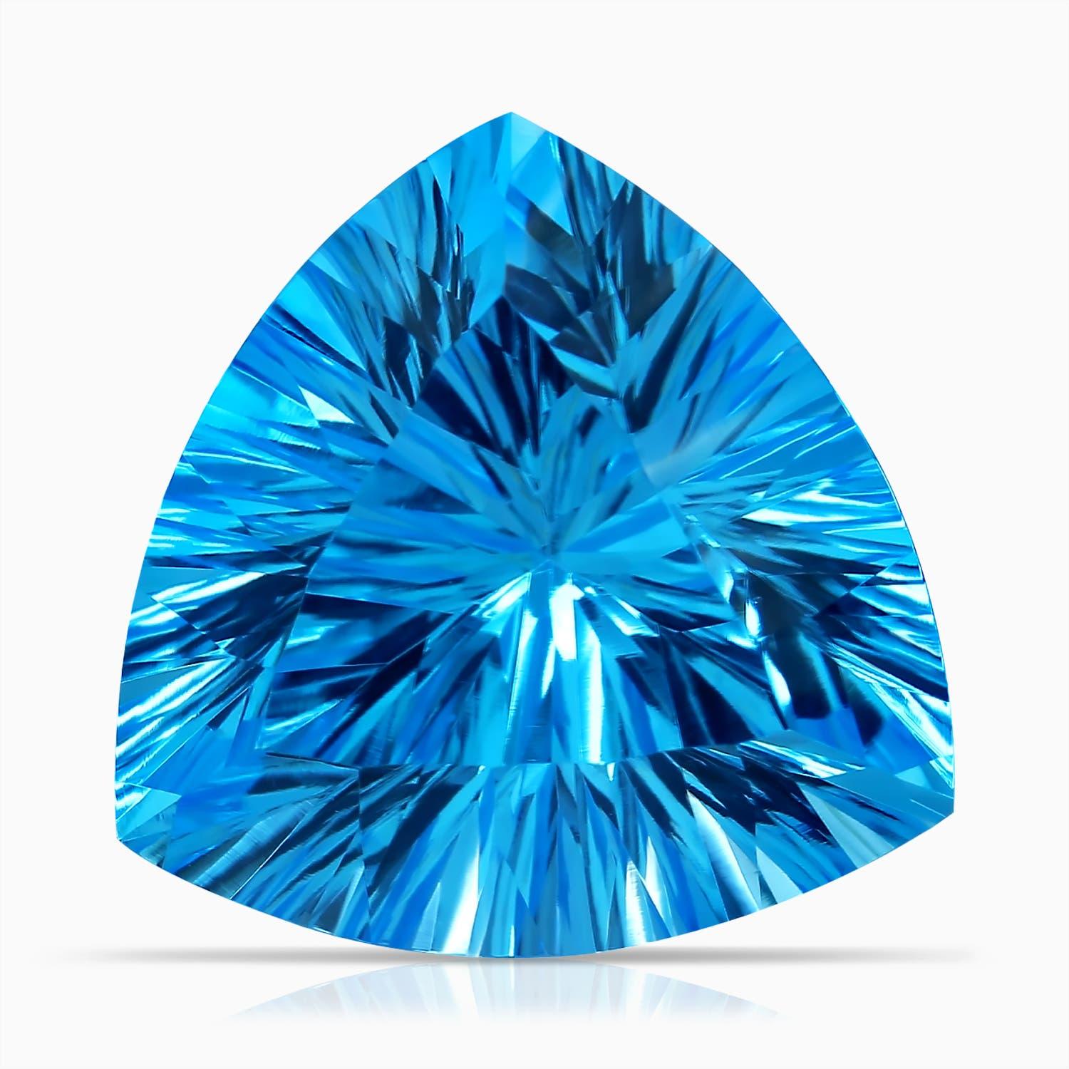 Angara Natural GIA zertifiziert Billion 10,61 ct Schweizer Blau Topas Anhänger 14K Gold im Angebot 1