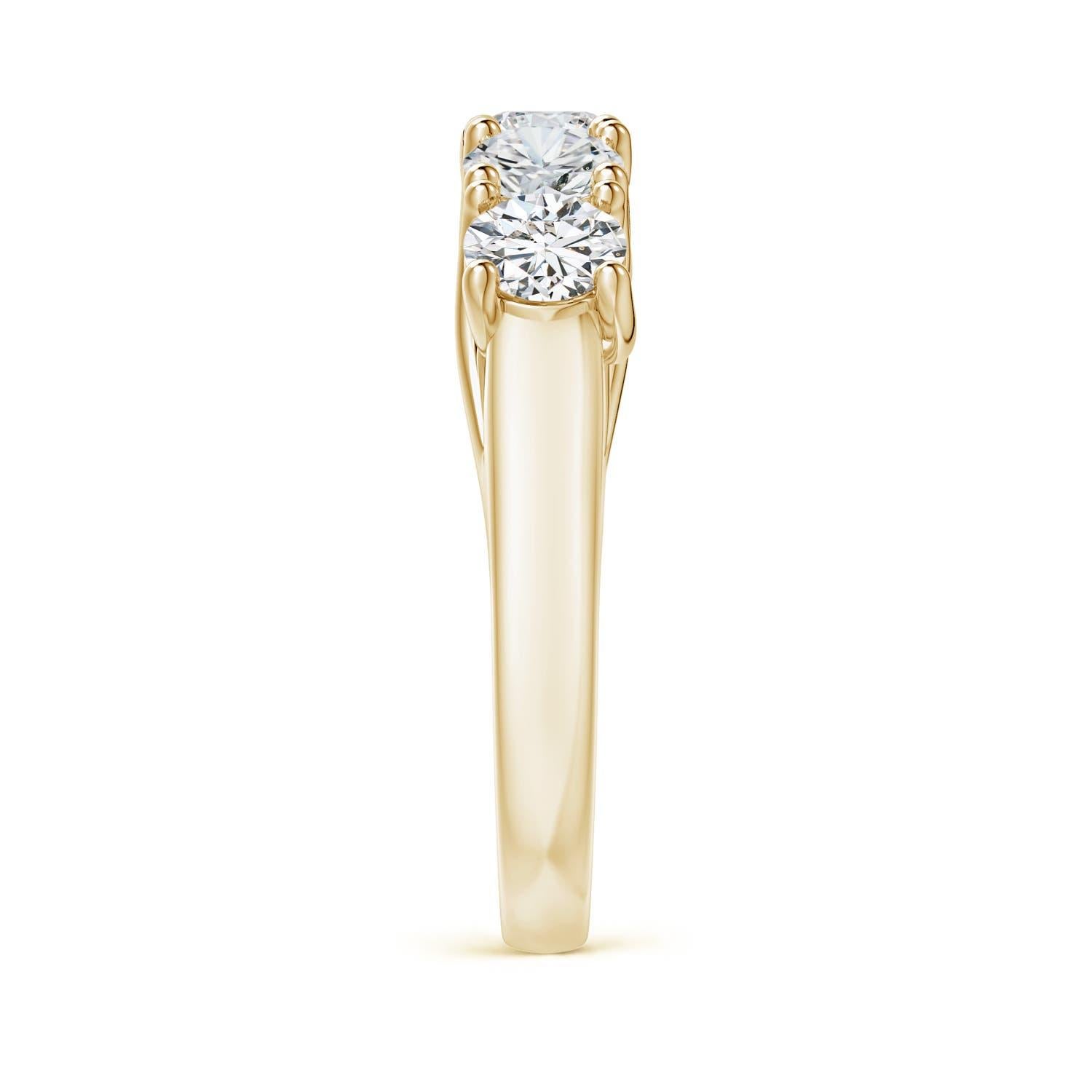Angara Natural Half Eternity 1.75 ct Diamond Wedding Band in 14K Solid Gold In New Condition For Sale In Los Angeles, CA