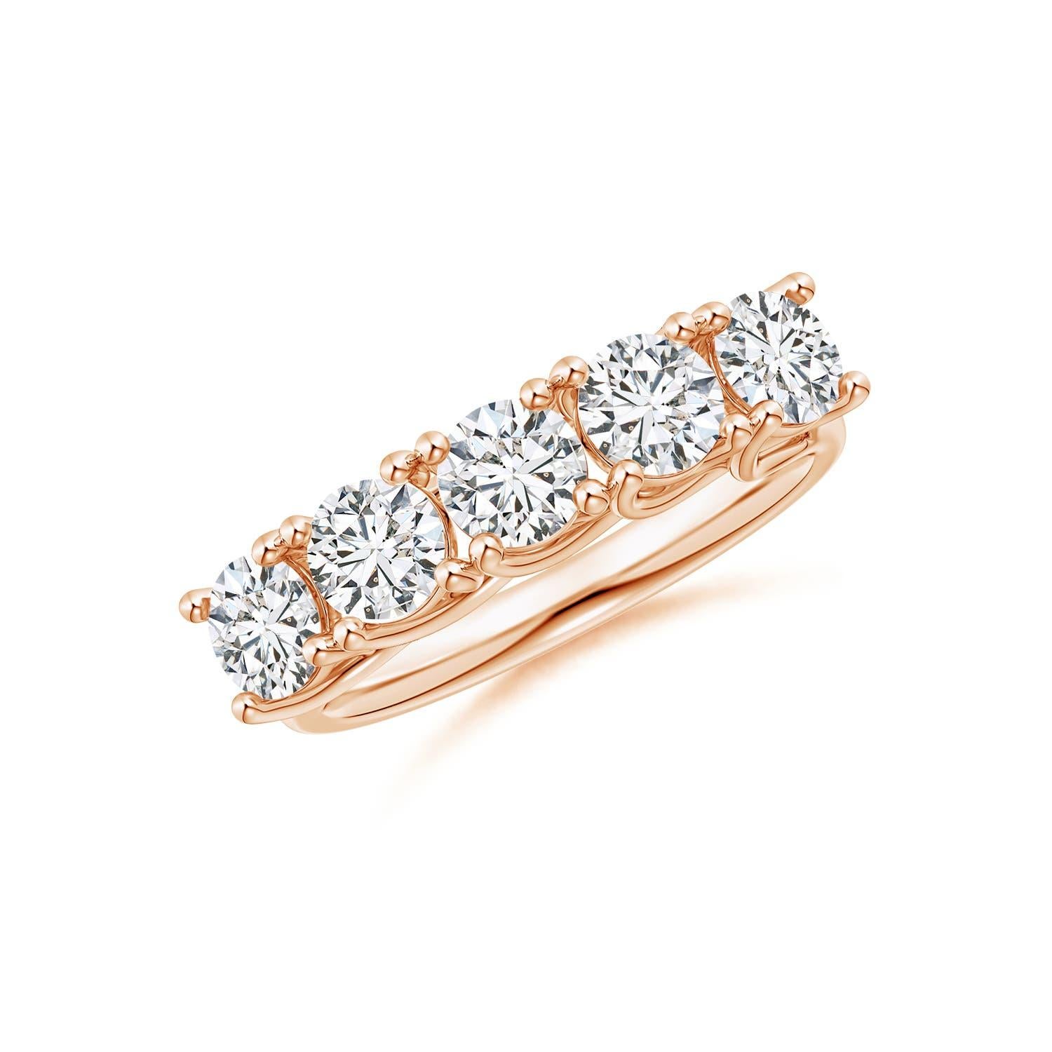 Angara Natural Half Eternity 1.75 ct Diamond Wedding Band in 14K Solid Gold For Sale 3