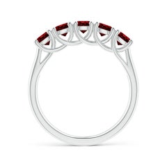 Angara Natural Half Eternity Five Stone 1.4 ct Ruby Wedding Band 14K Solid Gold